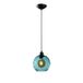 Opviq Elegante blauwe kroonluchter, verstelbare hoogte 40-120 cm, metalen behuizing, diameter 20 cm, diameter 14 basis, 1 x E27-fitting, perfect voor moderne decoratie, IP20 rated
