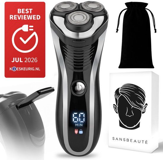 Sansbeauté 2-in-1 Scheerapparaat Mannen met Trimmer S1111 - Elektrisch Scheerapparaat - Waterproof