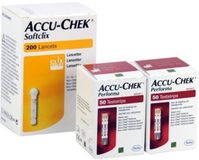 Roche Accu Chek Performa actiepakket: 100 teststrips + 200 softclix