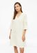 s.Oliver Jurk lichtbeige katoen lange mouw V-hals volant kuithoogte casual 44