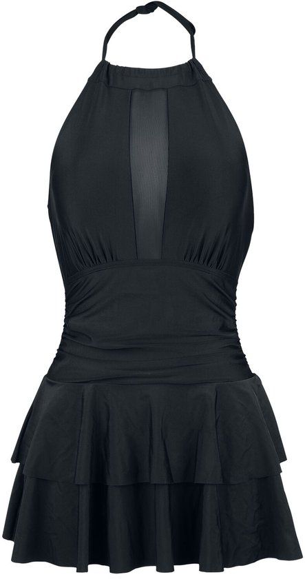 Forplay PEACH Dames Zwemjurk - zwart - XXL