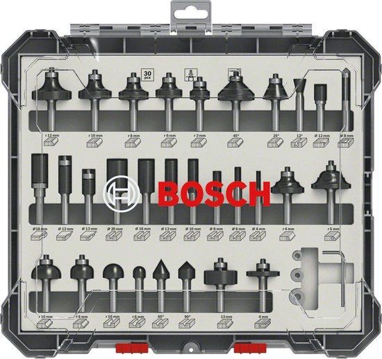 Bosch Professional 30-delige Frezenset met 6mm schacht - 2607017474