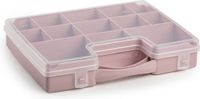 Plasticforte Opbergkoffertje - 13-vaks - oud roze
