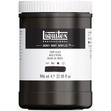 Liquitex 4413244 Professionele acrylverf voor zware carrosserie in kunstenaarskwaliteit met uitstekende lichtechtheid en boterachtige consistentie, pot van 946 ml - ivoorzwart