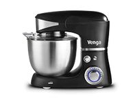 Venga Standmixer, Roestvrij Stalen Kom 5 Liter, 4 Accessoires, Receptenboek, 1 000 W, Zwart, VG M 3014