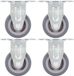 vidaXL Vaste wielen - 50 mm - Set van 4 - Grijs