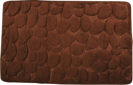 MSV Badmat Antislip – Zachte Absorberend Badkamermat met Kiezelsteendesign – Badmatten voor Douche en Bad