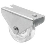WAGNER Design meubelrol/bokrol - Clear - diameter Ø 30 mm, bouwhoogte 35 mm, staal verzinkt, transparant, schroefplaat 20 x 45 mm, draagkracht 45 kg - 01055601