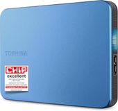 Toshiba Canvio Flex 4TB draagbare 2,5'' externe harde schijf (HDD) voor Mac, Windows PC, Smartphone en Tablet gebruik, compatibel met de meeste USB-C en USB-A apparaten, warm zilver, metallic blauw