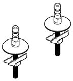 GROHE bevestigingsset 102901 voor het keramische toiletzitting Essence, modelnummer 39577001