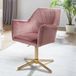 WOHNLING Eetkamerstoel fluweel roze 55 cm