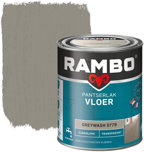 Rambo Rambo Pantserlak Vloer Transparant Zg Greywash 0779-0,75 Ltr