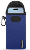 MobyDefend iPhone Air Neopreen Pouch Met Karabijnhaak - Blauw
