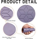 Allecto plus - Set de 4 sous-verres en silicone pour casseroles et poêles chaudes - Support de casserole résistant à la chaleur - Sous-verres de cuisine multifonctionnels - Rond de 10 cm. Protège les plans de travail - Pour plats chauds.