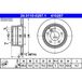 ATE Lot De 2 Disques De Frein 24.0110-0287.1 Bmw 34 21 6 752 545 34 21 6 766 225