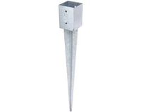 Alberts 211318 inslag-paalvoet | voor ronde of vierkante houten palen | thermisch verzinkt | 101 x 101 mm | totale lengte 900 mm