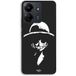 Maniacase Hoesje voor Xiaomi Redmi 13C 4G Monkey D. Luffy zwart-wit