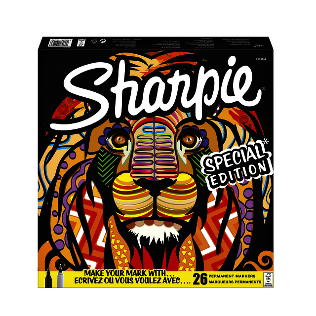 Sharpie Viltstift fun leeuw special edition box à 26 stuks