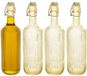 Secret de Gourmet Beugelfles / Weckfles - 4x - geel glas - luchtdicht - 1 liter - waterfles - 8 x 31 cm