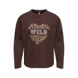 ONLY KIDS ONLY GIRL longsleeve met print - bruin