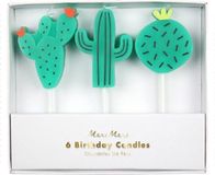 Unique Taartkaarsjes cactus (6 stuks) - groen
