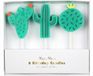 Unique Taartkaarsjes cactus (6 stuks) - groen