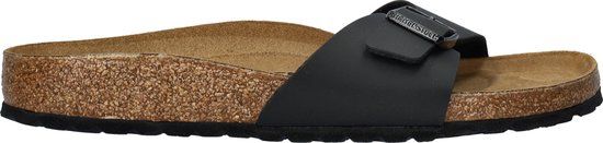 Birkenstock Madrid Dames Slippers - Black - Maat 38 - Smalle pasvorm