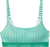 Calvin Klein Voorgevormde Crop Bikinitop Groen/Wit