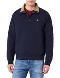 Gant Quilted Mocker Pullover Navy - Maat L - Heren - Pullovers