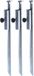 Pro Garden Set van 3x stuks parasolharingen métal 49 cm - parasolhouders voor strand / tuin / picknick