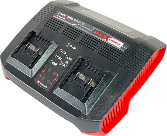 Einhell DUO-lader - Power X-Change - 18 V - 3A - Incl. wandhouder - 4512069