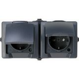 Kopp 137055001 Nautic anthracite Feuchtraum-Schalterprogramm