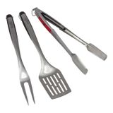 Char-Broil Comfort Grip 3-delige Gereedschapset Roestvrij Staal