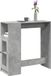 Maison Exclusive - Table de bar avec étagère Gris béton 101x40x103,5 cm Matériau dérivé du bois