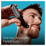 Braun Series X Baardtrimmer, bodygroomer, elektrisch scheerapparaat, tondeuse, professionele tondeuse (recyclebare verpakking), 6 opzetstukken voor 3-dagen-baard, lichaam, intieme zone, baardtrimmer,