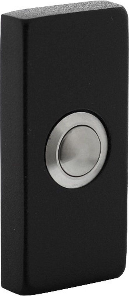 Intersteel Deurbel rechthoekig - RVS/Zwart - 65x30mm