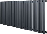 MonsterShop Ovale design radiator - 1 kolom - 600x1440 mm - grijs