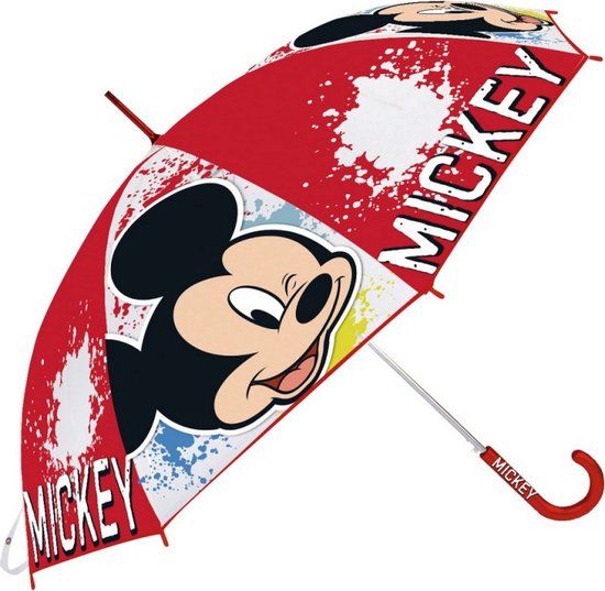 Paraplu Mickey Mouse Happy Smiles Rood (Ø 80 cm)