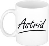 Bellatio Decorations Astrid Naam koffiemok - beker - met sierlijke letters - wit