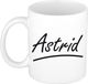 Bellatio Decorations Astrid Naam koffiemok - beker - met sierlijke letters - wit