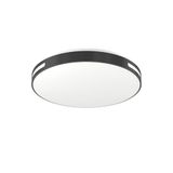EGLO connect.z Smart Home LED plafondlamp Montegranaro-Z, ZigBee + Matter | app- en spraakbediening Alexa, warm- tot koudwit, RGB, dimbaar, zwart-wit, Ø 39,4 cm