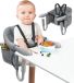 Fauteuil repas pliable pour bébé avec harnais de sécurité et pinces antidérapantes - Chaise de table confortable pour la maison et les déplacements
