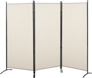 Homcom Kamerscherm Polyester Beige 253x50x182cm