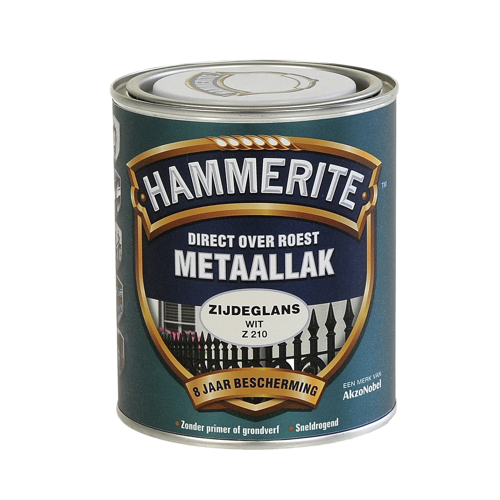 Hammerite direct over roest metaallak zijdeglans wit - 750 ml