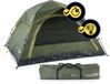 Lumaland Kampeertent | Pop-up Koepeltent voor 2-4 personen | Waterdicht | Groen
