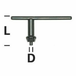 Metabo Boorhoudersleutel maat 3 - 4007430428103