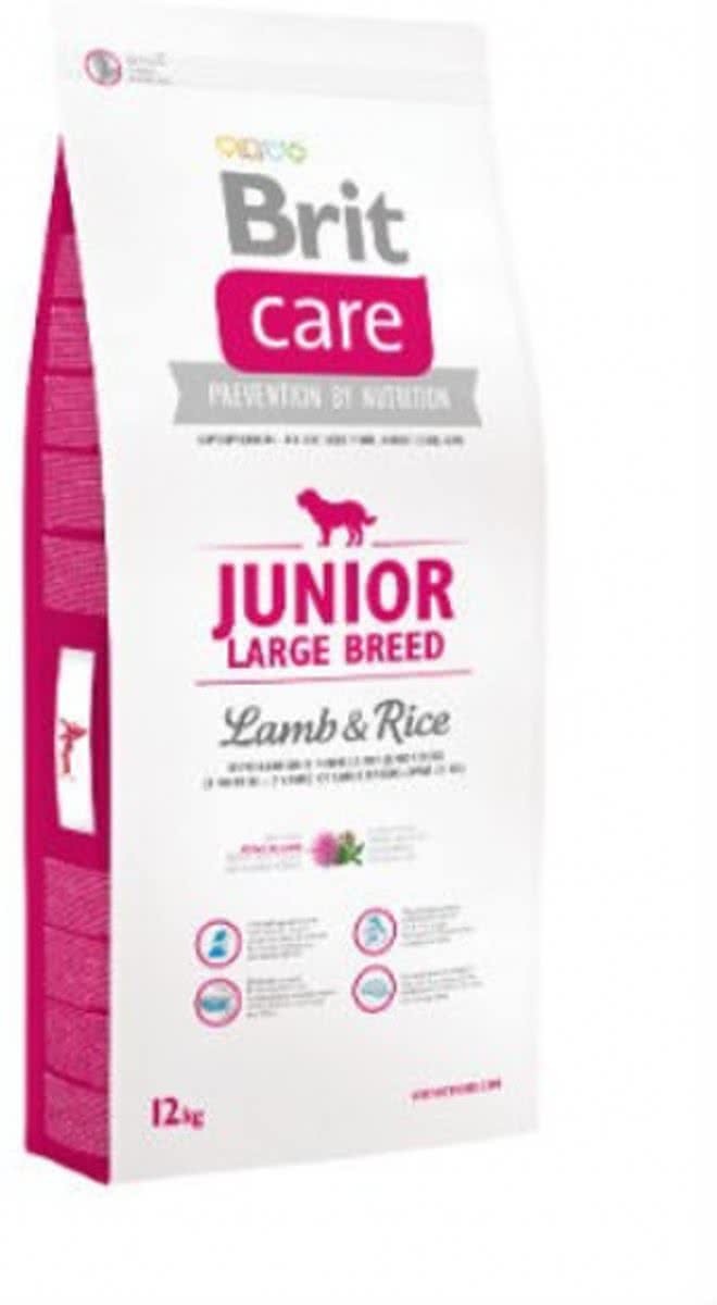 Brit Care hypo-allergeen Junior large breed Lam en Rijst 12kg met 50% vlees