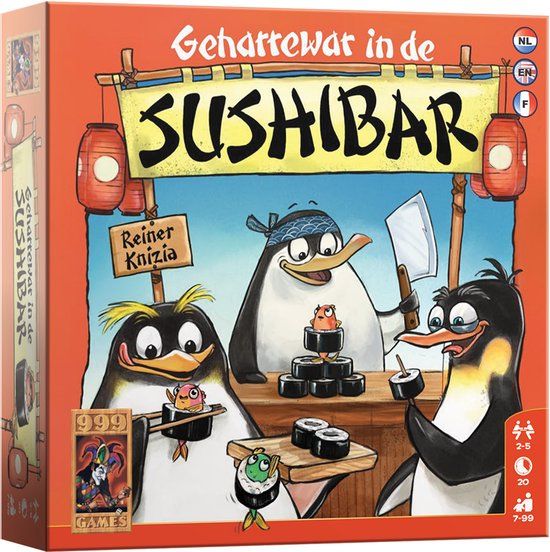 999 Games Geharrewar in de Sushibar - Gezelschapsspel