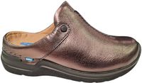 Wolky Brons Metallic Leren Dames Klompjes Gezondheidszorg