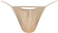 WOH heren microfiber G-string personal allure mesh beige